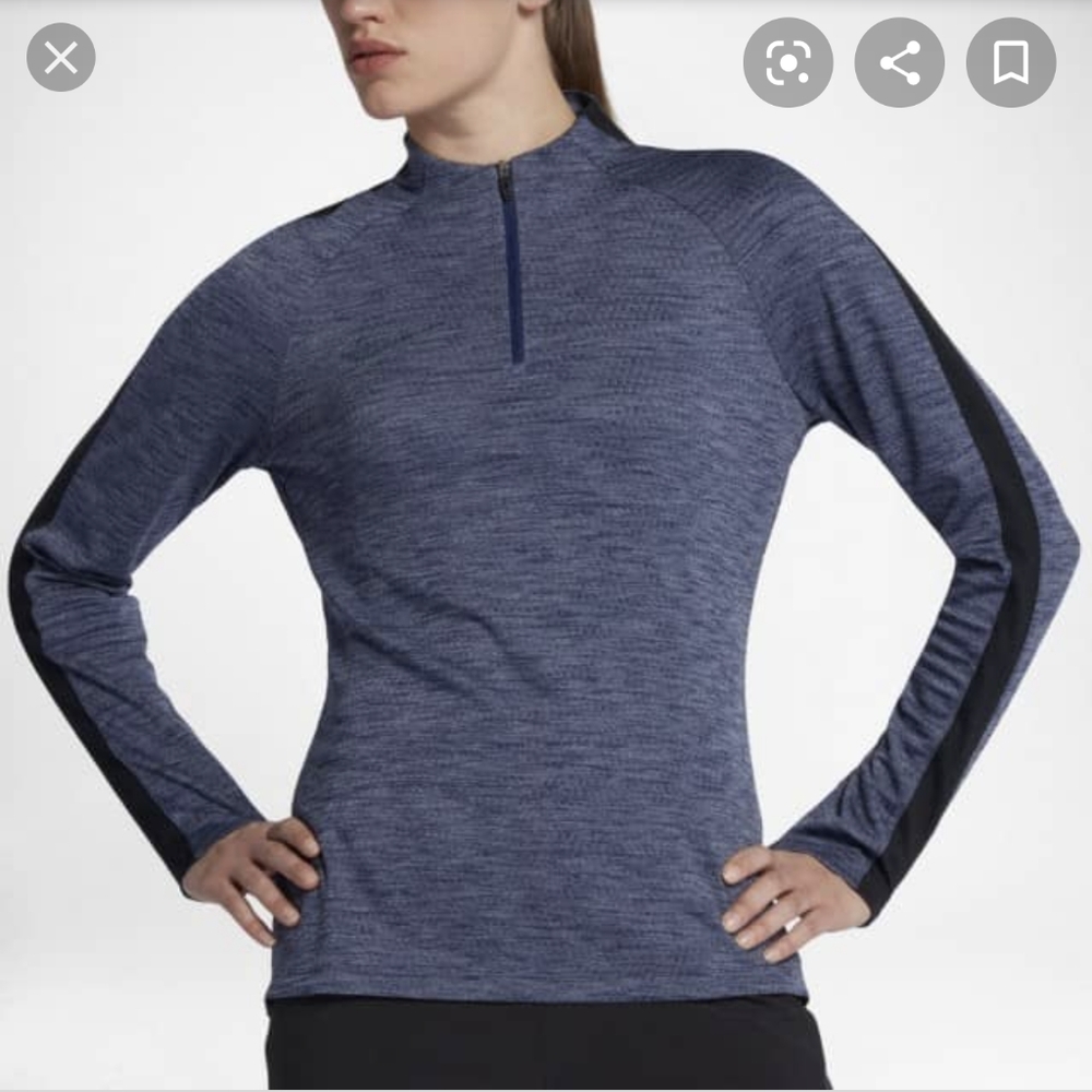 Nike Dry Squad Drill Top On Binary Blue Medium